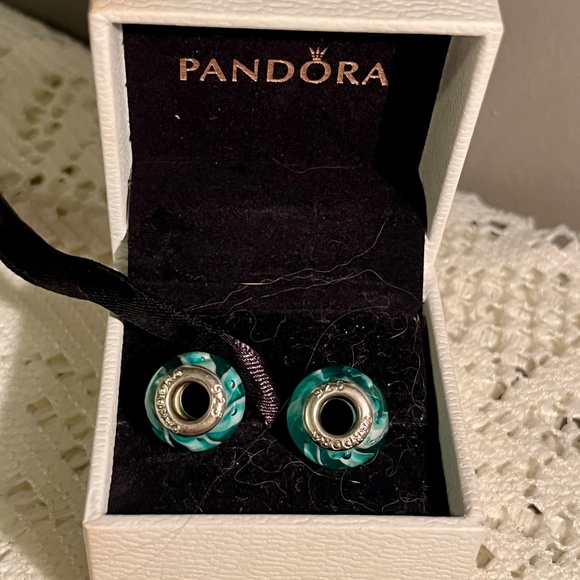 Pandora Murano green Glass Bead Charms - Picture 2 of 2